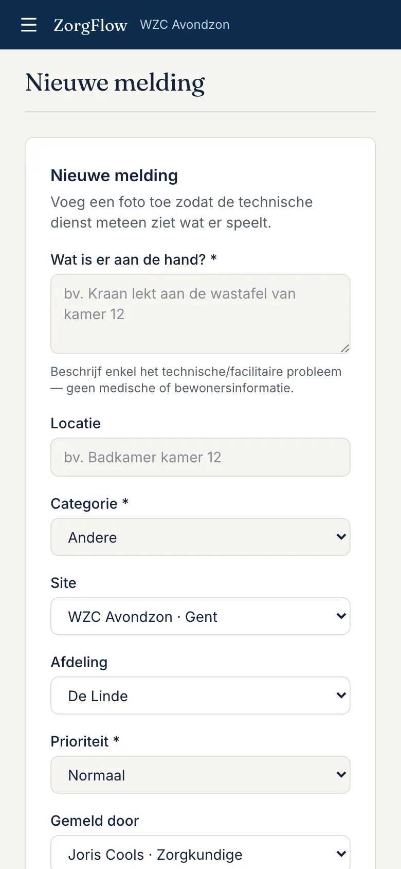 Een melding maken op een telefoon